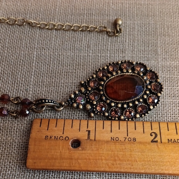 Avon Topaz Color Teardrop Pendant Necklace 2009 - Picture 6 of 6